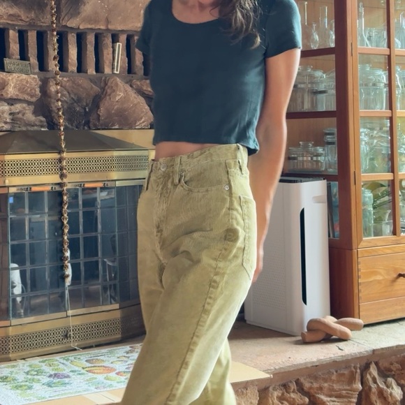 Quiksilver Corduroy High Rise Pants Slim Fit Taper 25 - Picture 4 of 9